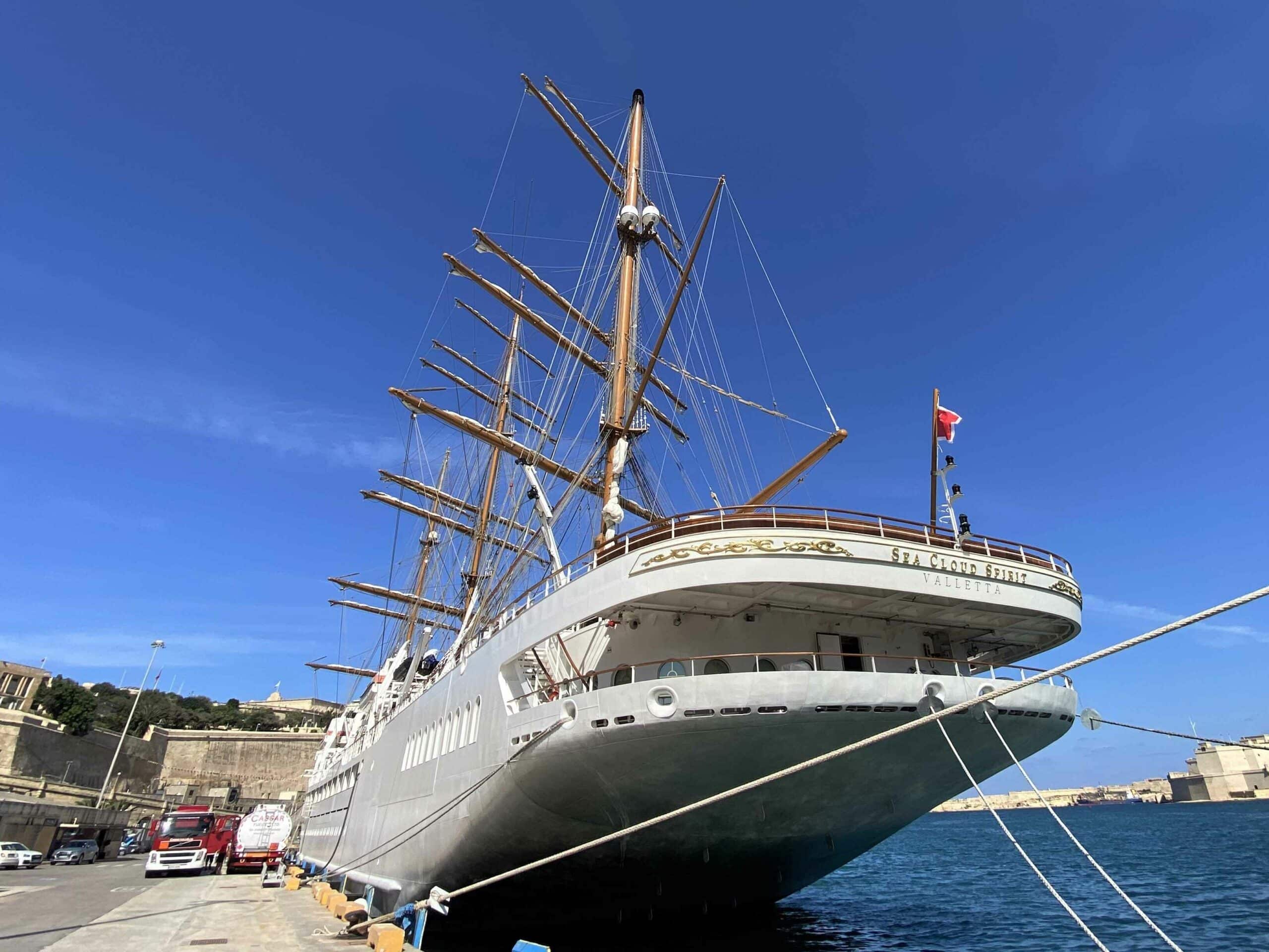 Sea Cloud Spirit visits Malta - Gollcher Shipping - Ship Agent